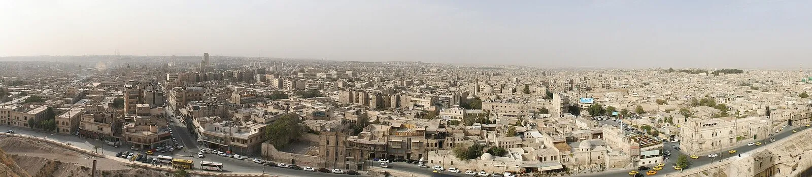 Panoramic view over Aleppo from the Citadel
